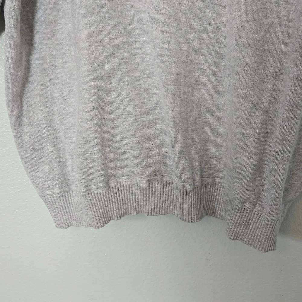 Marled | Gray Puff Sleeve Sweater Top Size Large - Picture 6 of 9